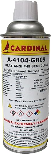 A-4104-GR09 Pintura en aerosol de retoque de recubrimiento en polvo semibrillante ANSI #49 gris  Piezas de automóviles y reparación de revestimiento