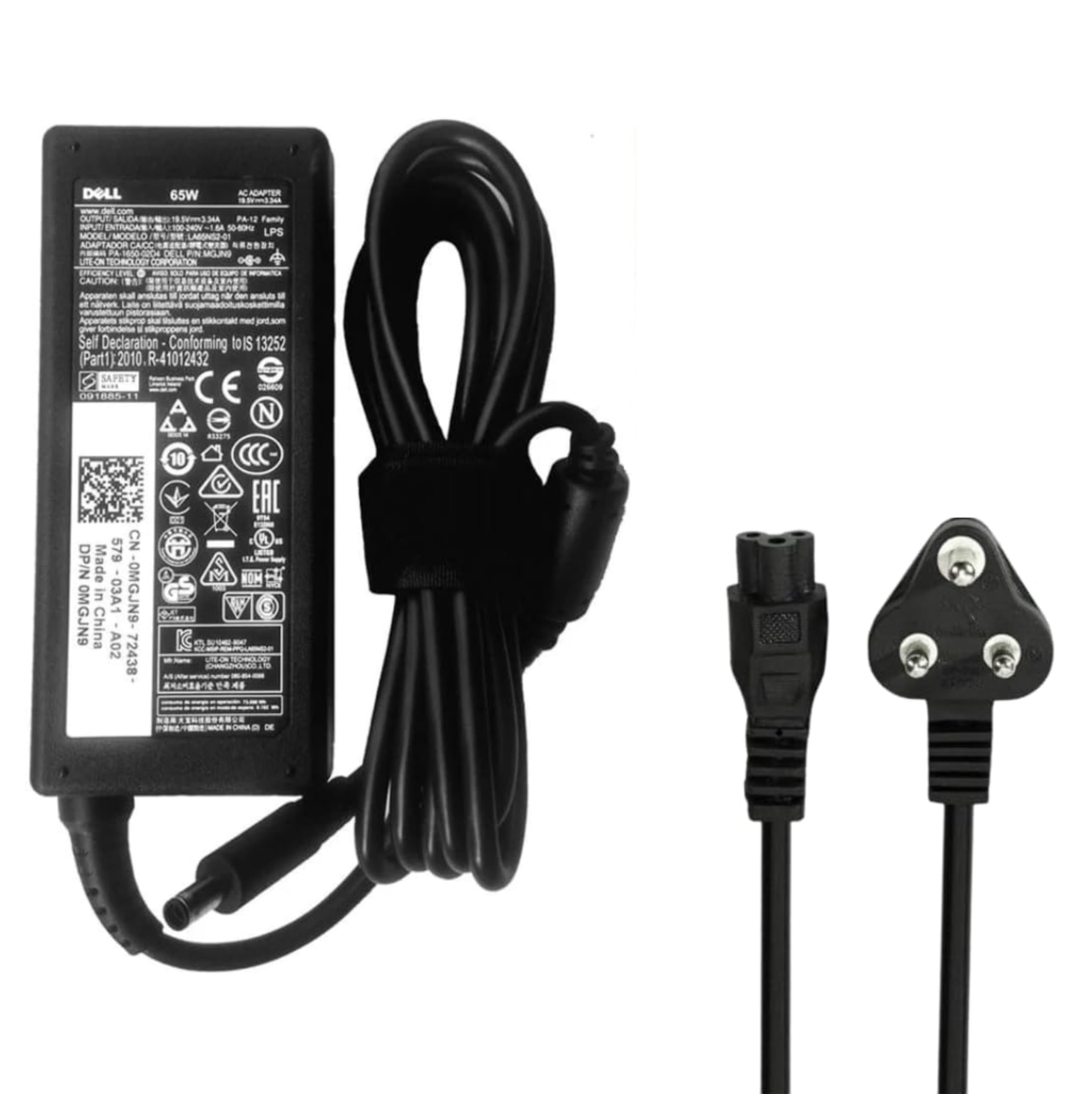 ABRALE Dell Genuine Original Laptop Adapter Charger 65W 19.5V 3.34A (New Pin 4.5 * 3.0Mm) Mgjn9 for Inspiron 11 3147, 3148, 3152, I3152, 3153, 3157, 3158, 316 (with 3 Pin Power Cable), Black (B0CWCZYPXM) Amazon Price History, Amazon Price Tracker
