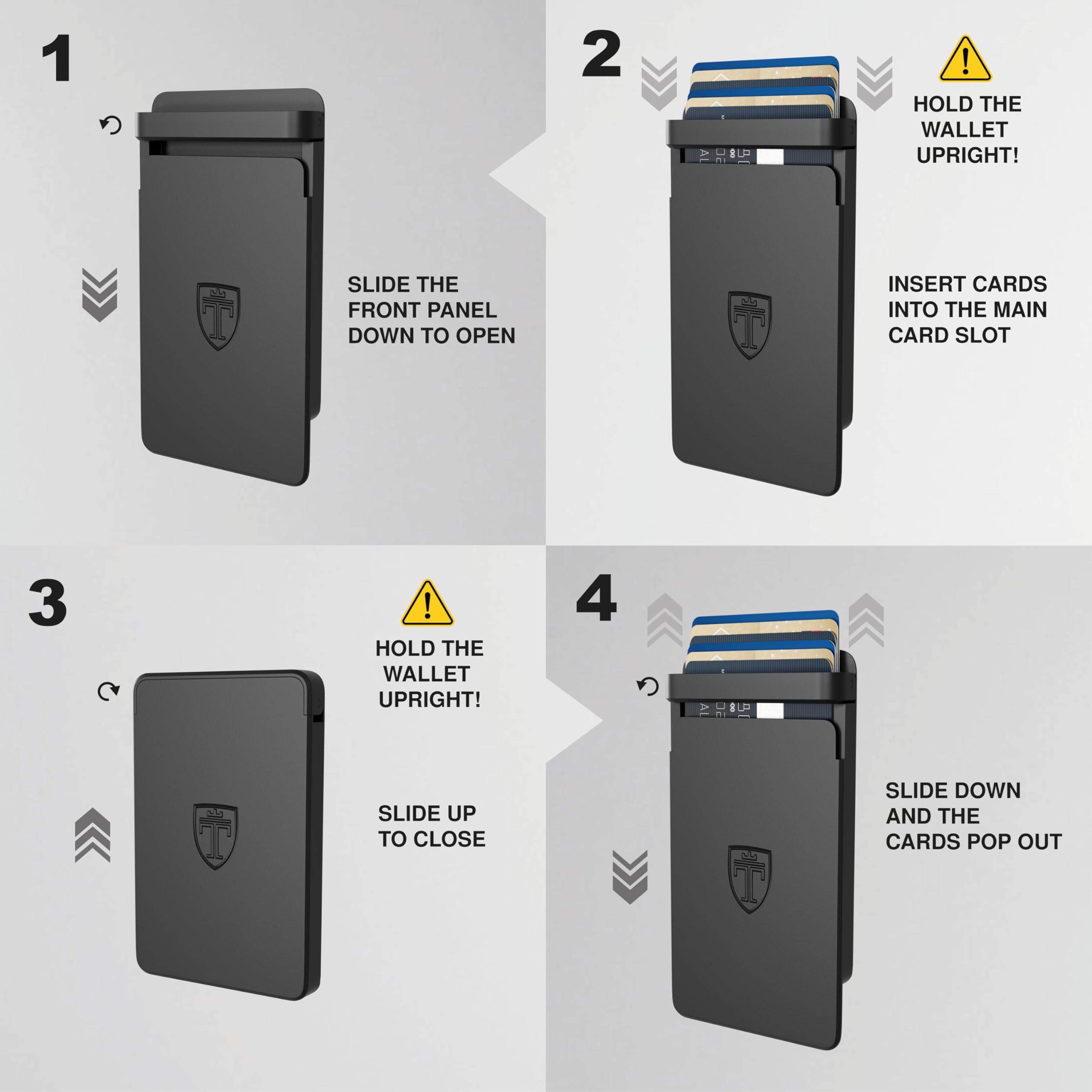 TRAVANDO SLYDE portacarte in alluminio con protezione RFID – porta carte con fermasoldi per 7 carte – astuccio per carte di credito, portafoglio da uomo, slim wallet (5-6 Carte)