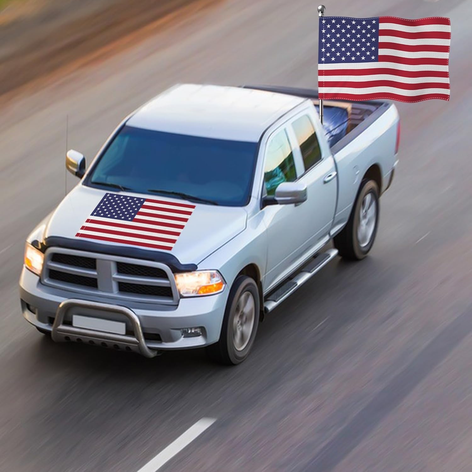 American US Flag 3x5ft Double Sided Premium Burlap American National Banner Heavy Duty Vivid Color Fade Resistant Pole Sleeve Long Lasting Durable TearProof Outdoor Garden Yard Festival