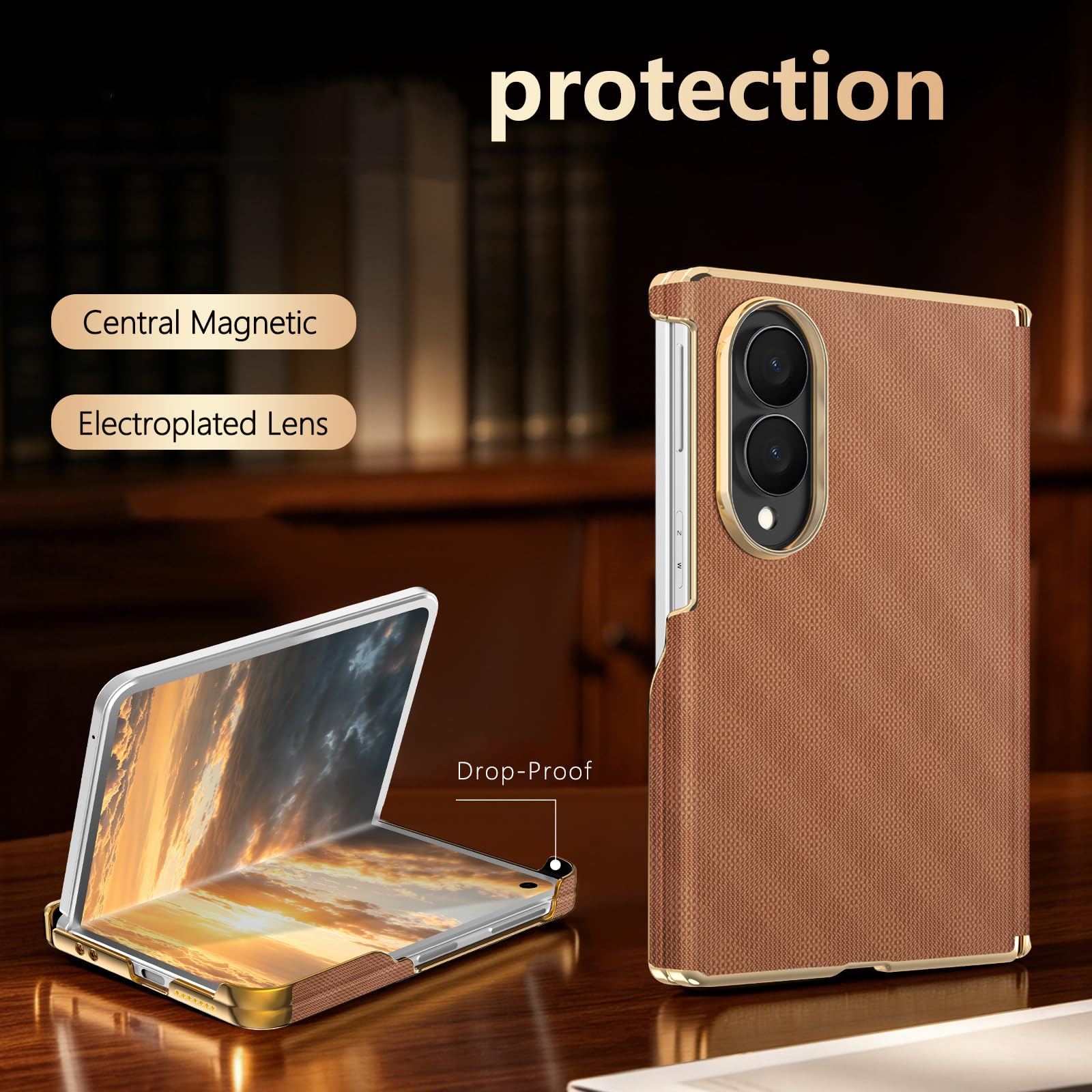 Handyhüllen Für Samsung Galaxy Z Fold 8, Magnetisch Galvanisierte PC