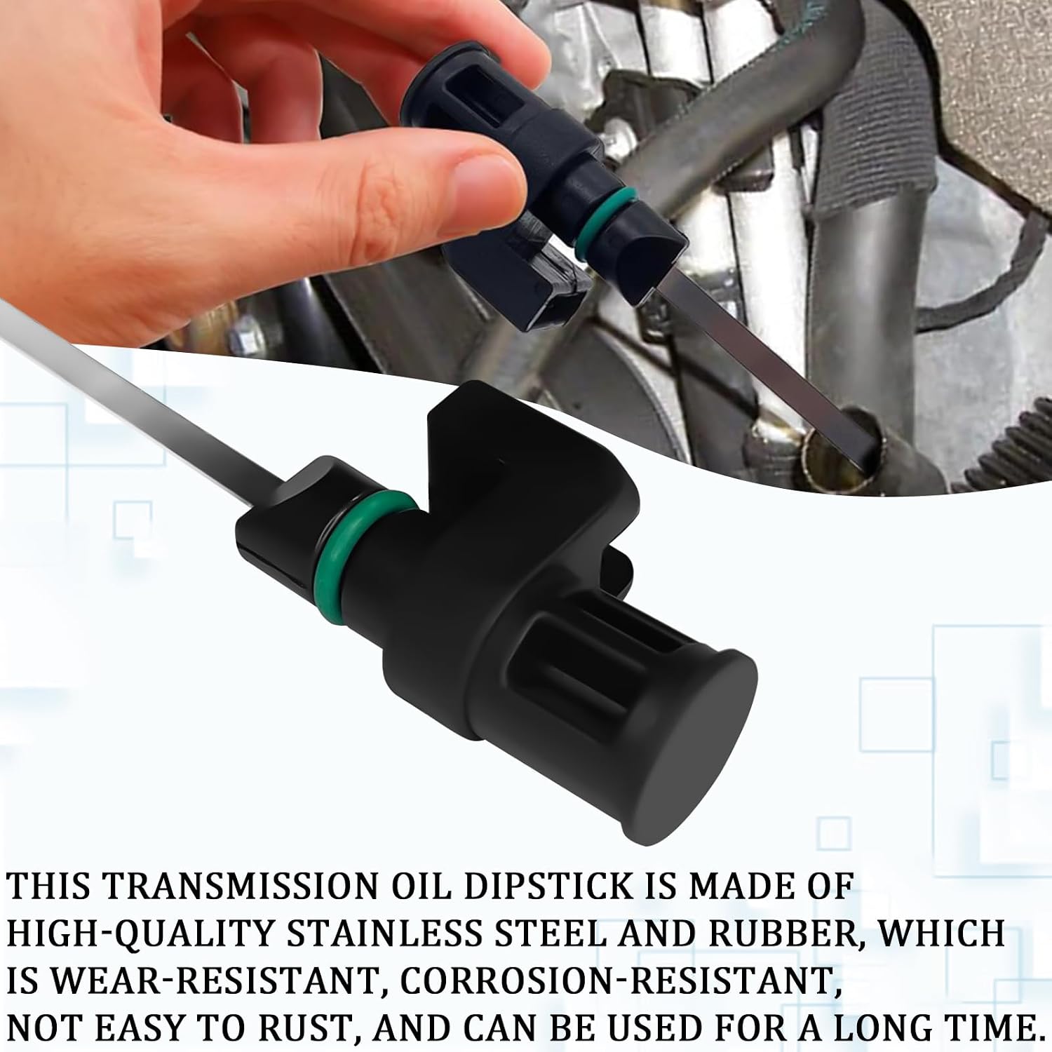 Transmission Dipstick for Nissan 2.5L CVT Transmission Dip Stick Oil Level Indicator Dipstick Replacement for Nissan Altima Rogue Transmission Fluid Oil Gauge Extended CVT Life 31086-JA00A