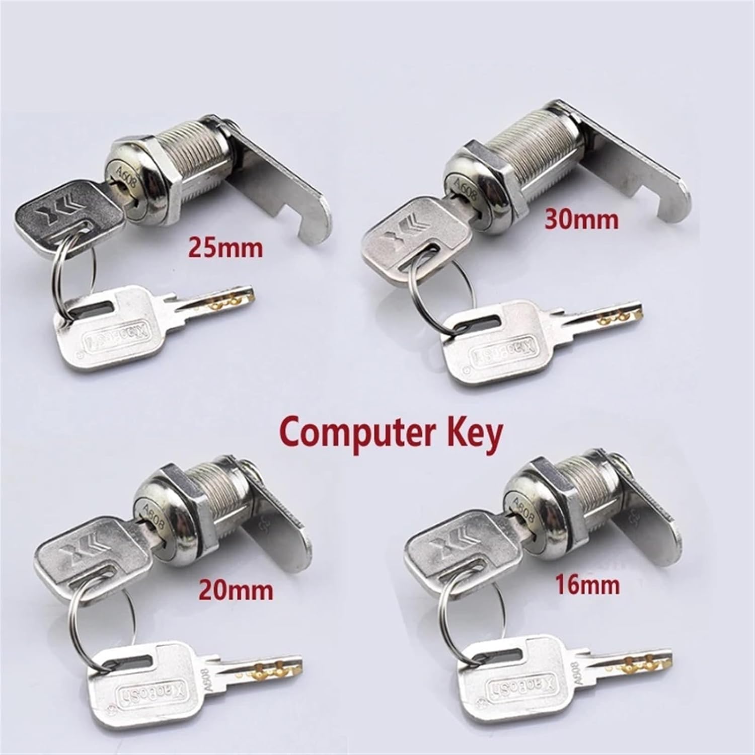 Cam Lock for Locker Office Drawer Hardware Security DIY MS486 I 1Pcs(Key Different 25mm)