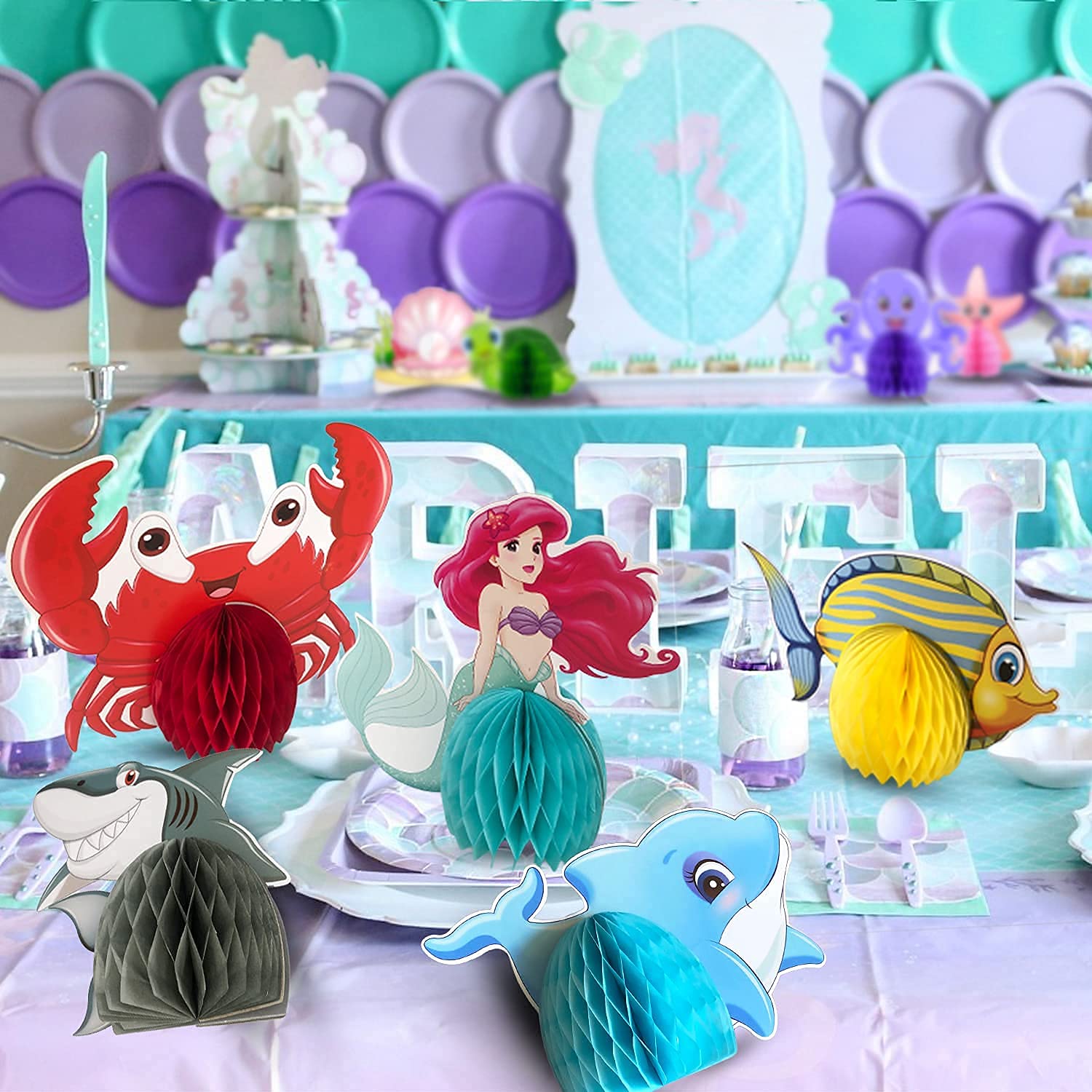 12 Pieces Sea Animal Centerpiece Under the Sea Party