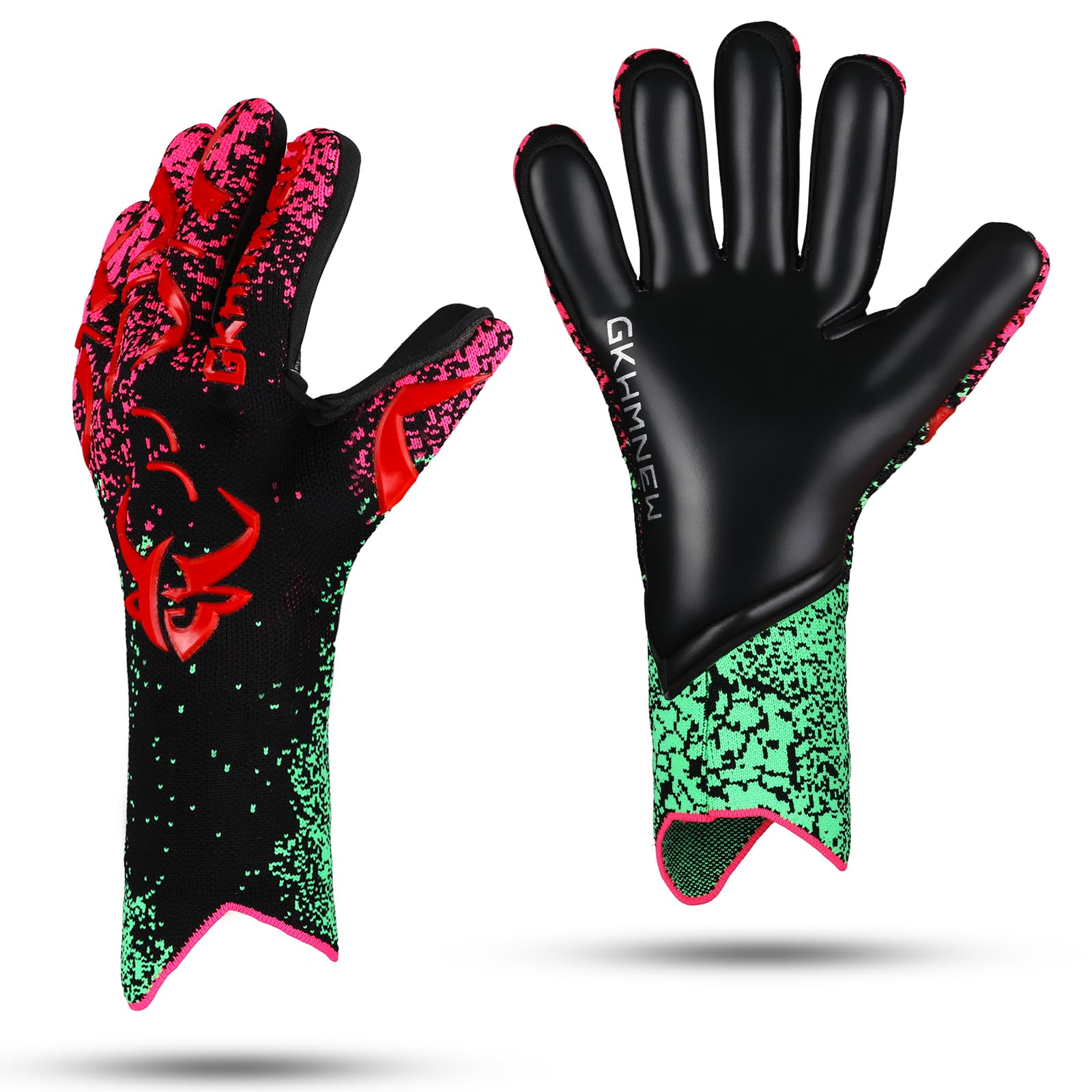 GKHMNEW Soccer Goalkeeper Goalie Gloves Kids Youth and Adult Provide Extreme Strong Control and Grip, Breathable and Comfortable Soccer Gloves,High