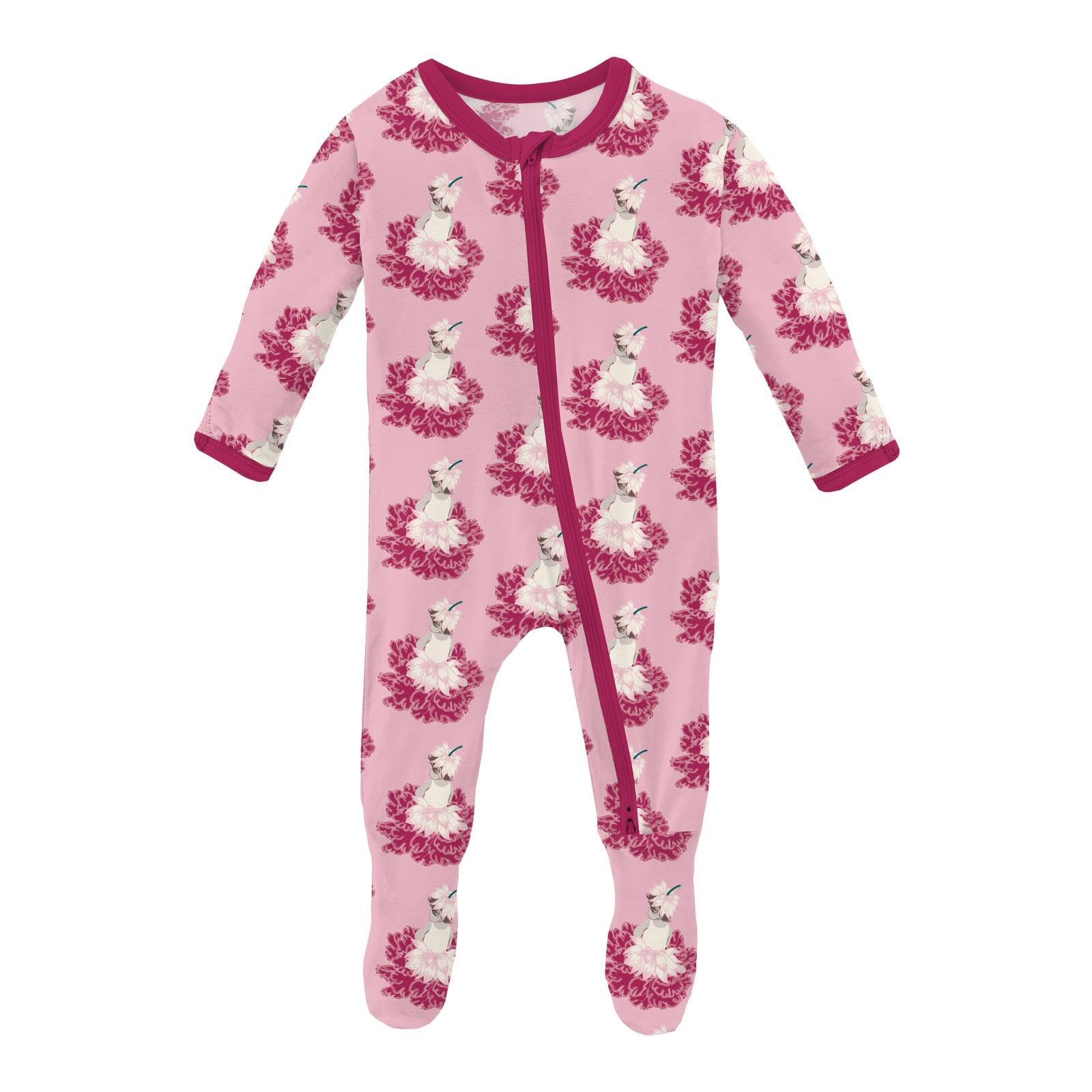 KicKee Baby &amp; Toddler Zipper Footie – Ultra-Soft Viscose from Bamboo Pajamas with Flip Paws &amp; Grips