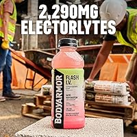 Vista 6 de BODYARMOR Flash I.V. Electrolyte Beverage, Cucumber Lime, Hydration Drink with Coconut Water For Rapid Rehydration, Post Workout Recovery, 20 Fl Oz