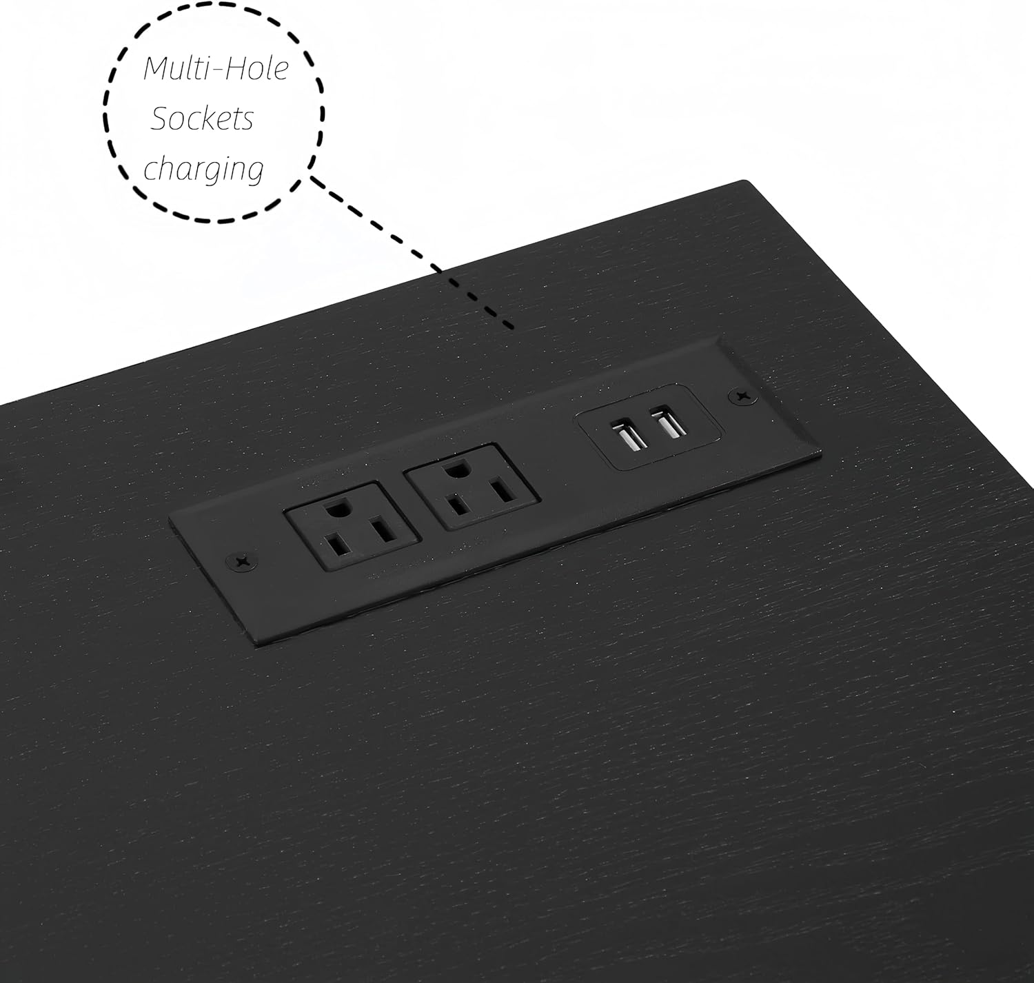 CITYLIGHT Fireplace TV Stand with LED Lights for TVs up to 65'', Media Entertainment Center Console Table with Storage and Glass Shelves, for Living Room, Bedroom, Black