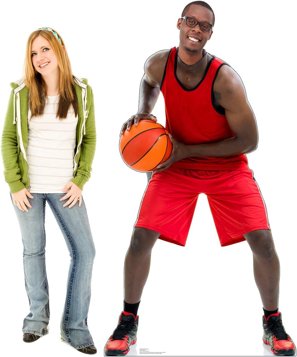 Cardboard People Basketball Player Stand-in Life Size Cardboard Cutout Standup