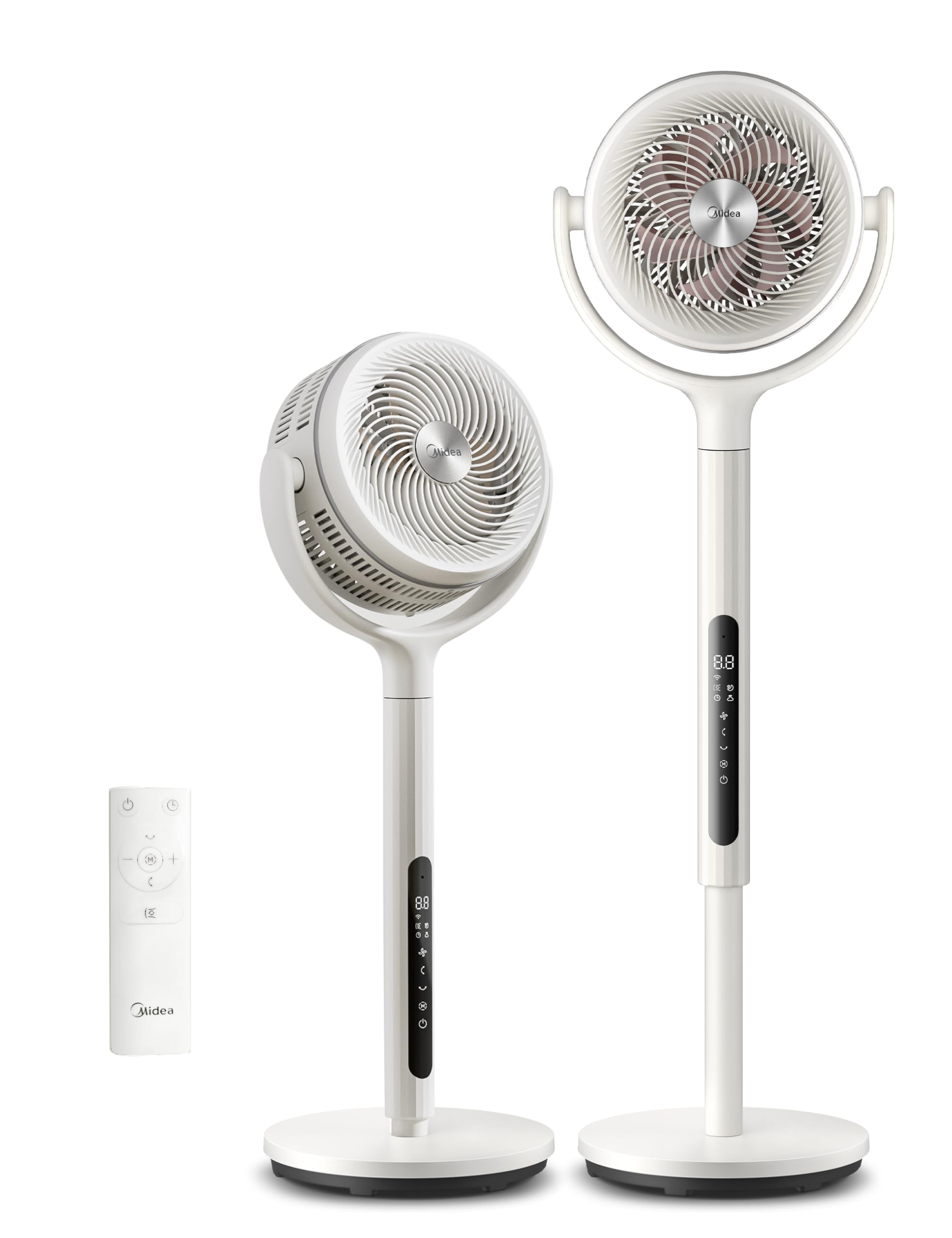 Midea MPF25MBUK 40W Pedestal Fan, 3 Speed Settings, 90° Oscillation, Adjustable Height Stand Fan, Powerful Airflow and Quiet Operation, Ideal For Home & Office, Black — view 12