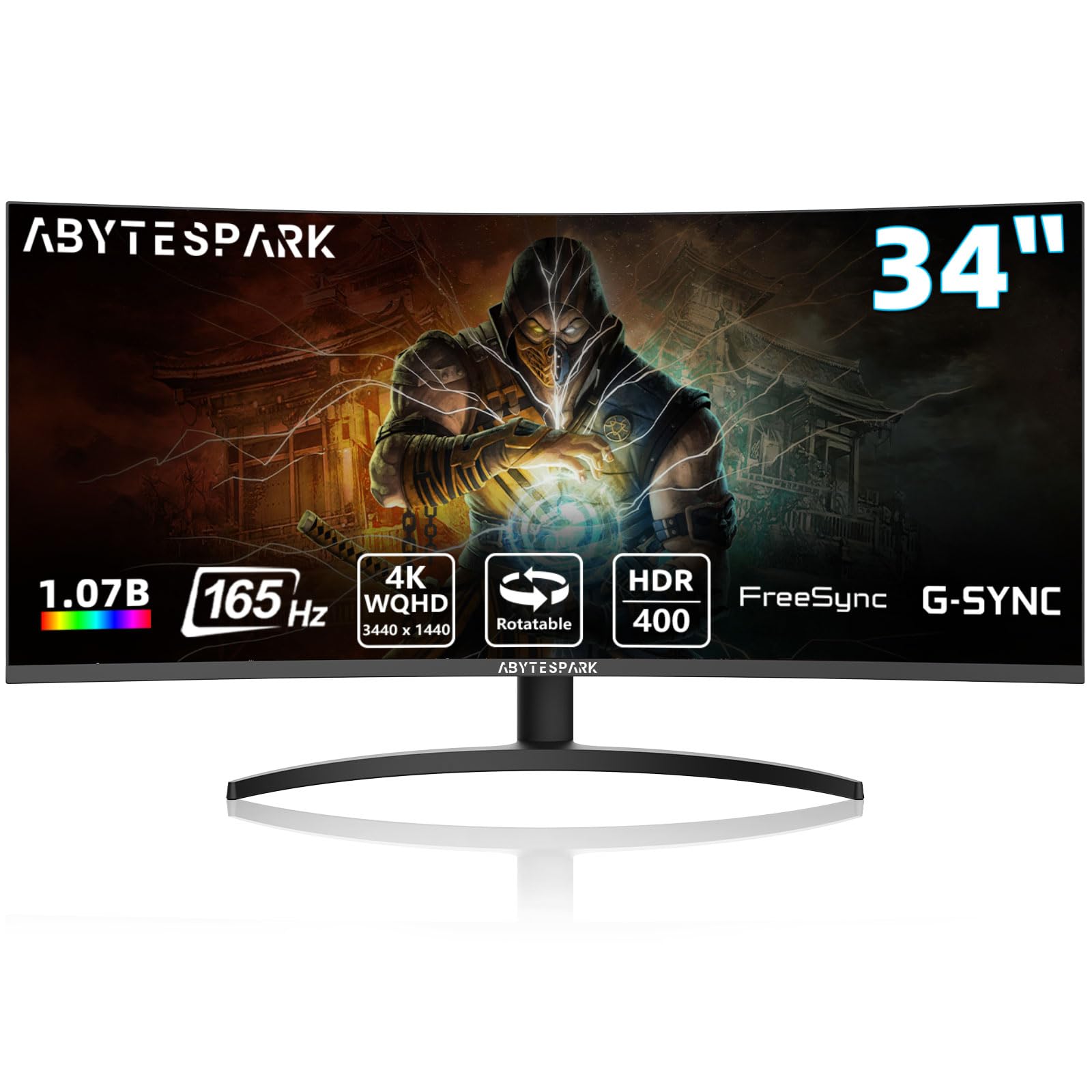 Amazon.com: abytespark 34 Inch Curved Ultra Wide WQHD 4K