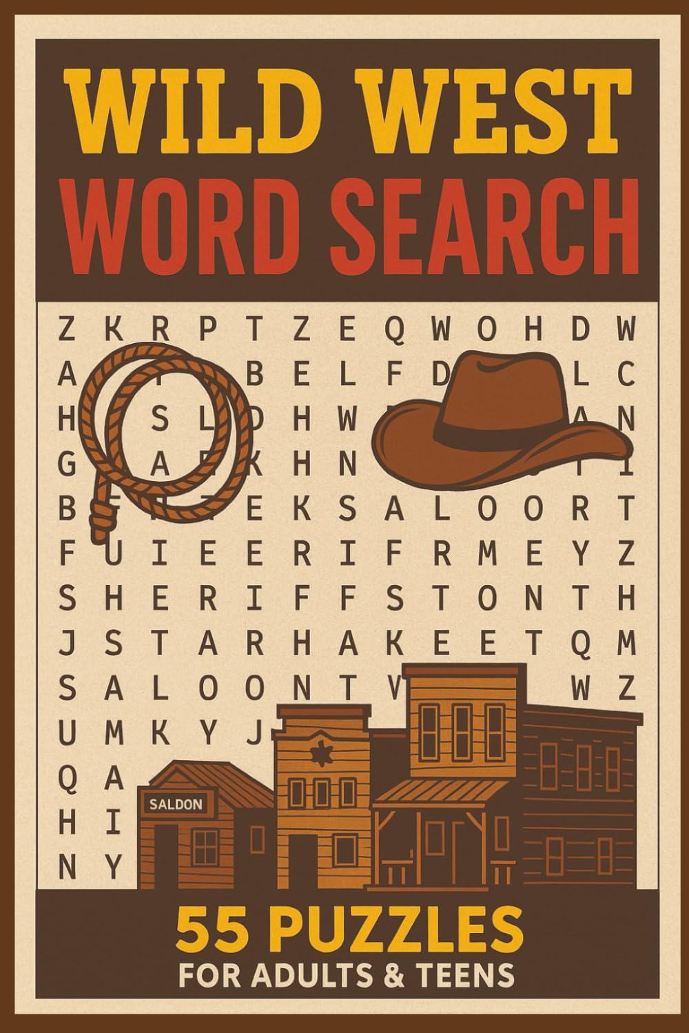 Wild West Word Search: Wild Wild West Word Search: Word Searches With Big Print About The Wild Wild West, Cowboys, and Country Western Life | 6x9 ... Puzzle | Gift For Adults, Seniors, and Teens