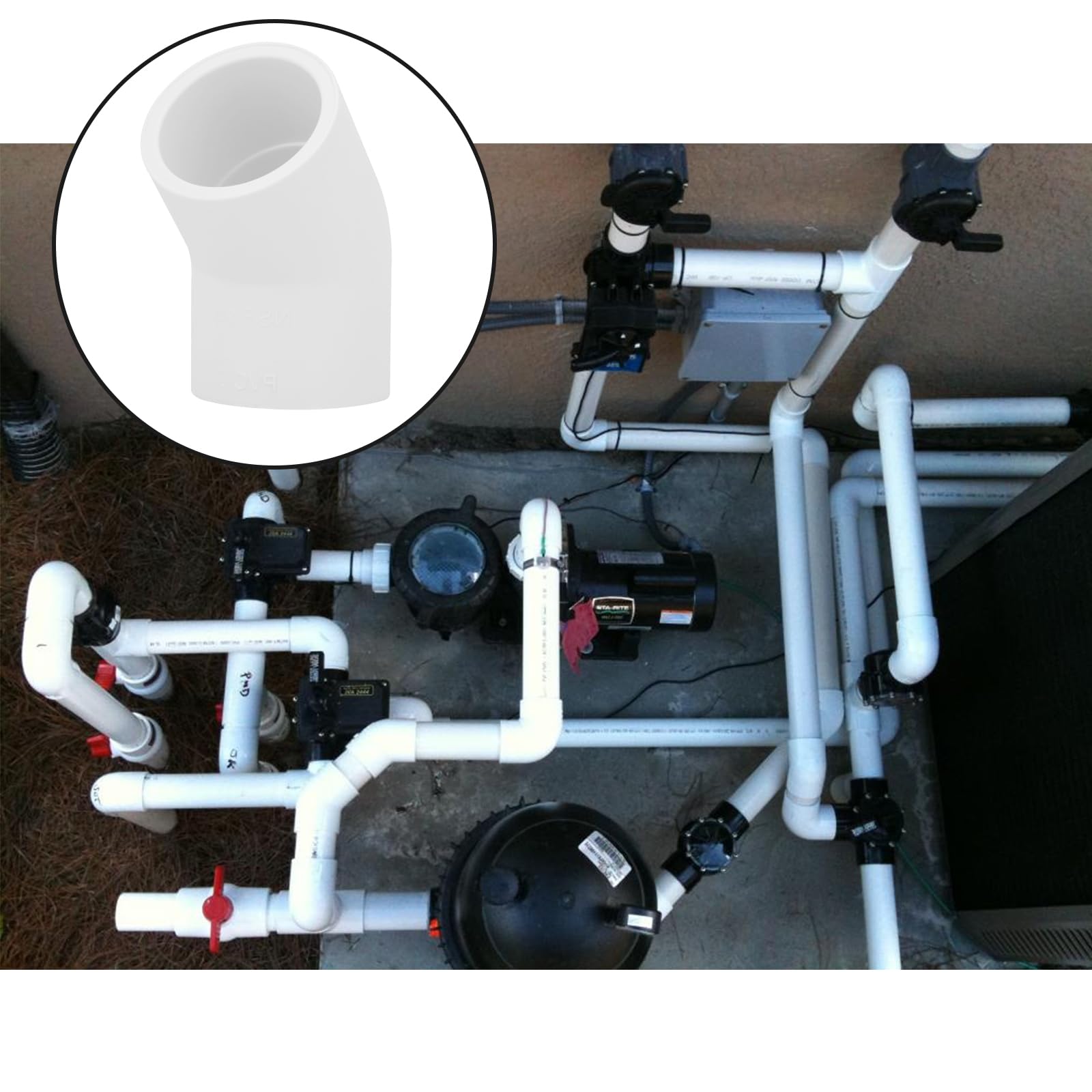 Lswteiz 3" 45 Degree PVC Elbow Pipe Fitting Connector (Socket X Socket) Furniture Build Grade SCH40 3 Inch 45 Degree Elbow PVC Corner Adapter For Home Sewer Plumbing Water Line