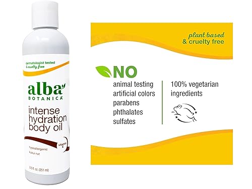 Miniatura 10 de Alba Botanica Aceite corporal hawaiano, nuez Kukui hidratante profunda, 8.5 onzas