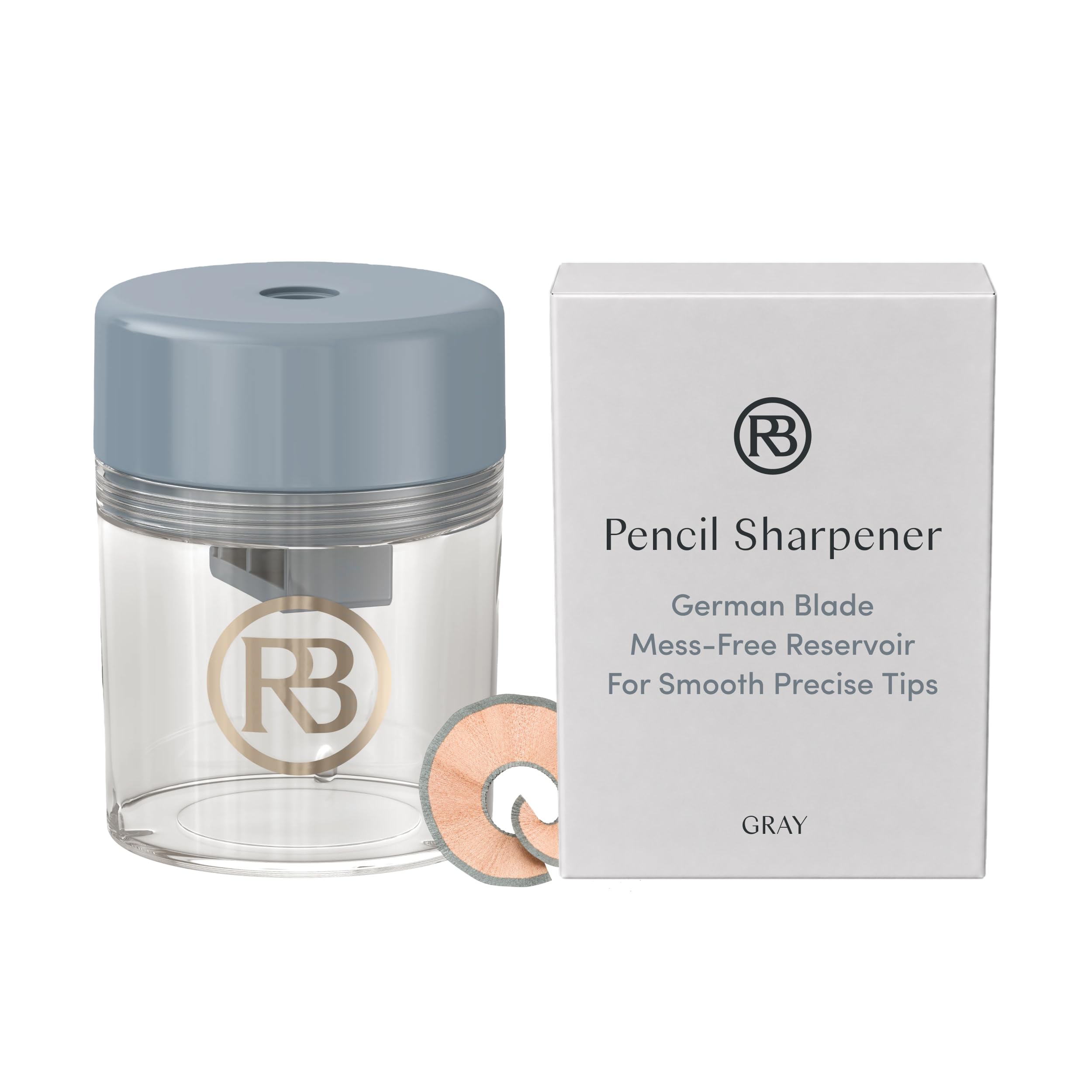 Ravie Beauty Lip &amp; Eye Liner Pencil Sharpener, German Blade, Gray