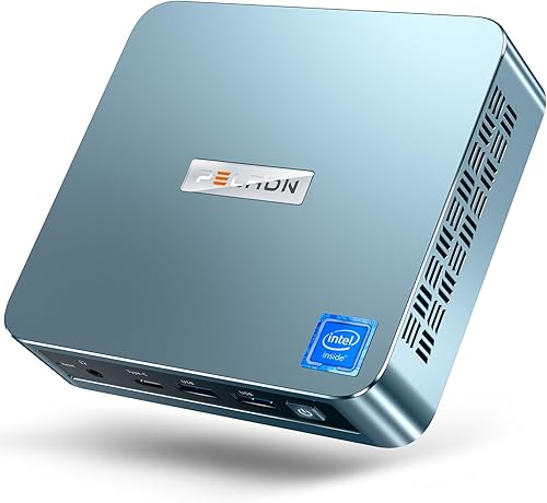 PELADN Mini PC WI-6, Intel 12 generación Alder Lake - N100(hasta 3.4 GHz), 16 GB DDR4 RAM 512 GB M.2 PCIe SSD, soporte para computadora de