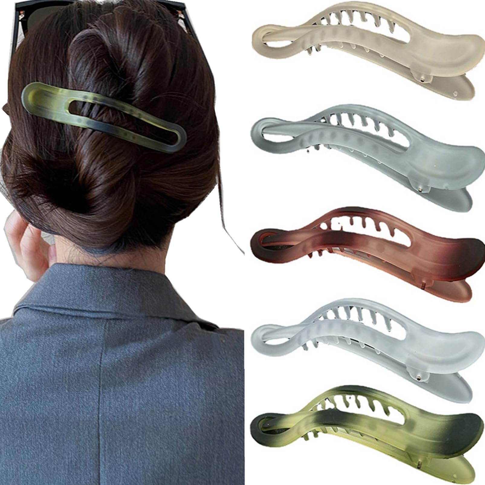 – Large Hair Clips Women,Large Hair Claw Duckbill Hairpin, Hairdressing Clips Long Hair Accessories for Girls Hair Catch Barrette Hair Styling Accessories for Women Girls(5pcs)