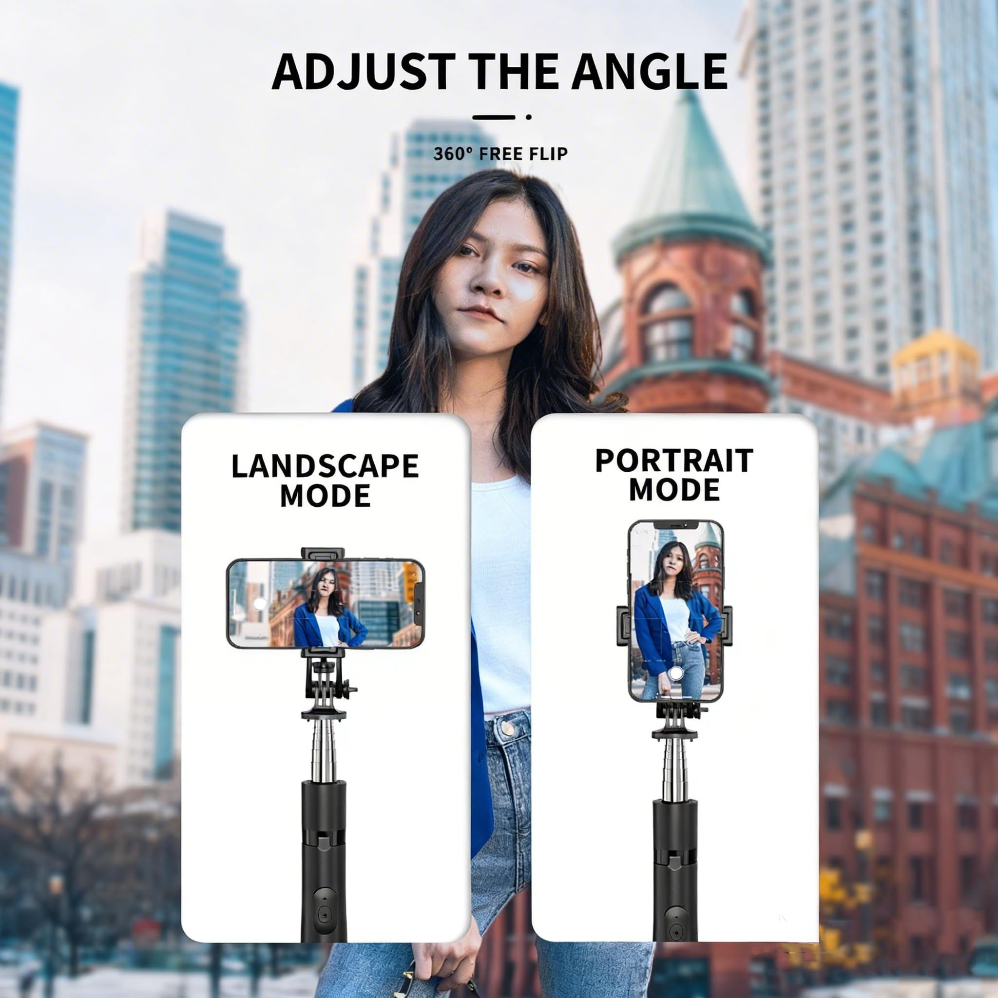 Celfiexpt 62" Extendable Selfie Stick Tripod Bluetooth Remote 360° Rotating Phone Mount & 1/4'' Camera Screw, Long Tripod Stand for Vlogging,Live Streaming,Compatible with iPhone Android Action Camera 3