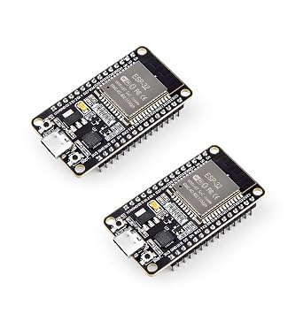 ELEGOO ESP-32 Development Board USB C 2PCS Compatible with Arduino IDE | 2.4GHz Dual Mode WiFi+Bluetooth Dual Core Microcontroller, Support MicroPython, NodeMCU, AP/STA/AP+STA, CP2102 Chip
