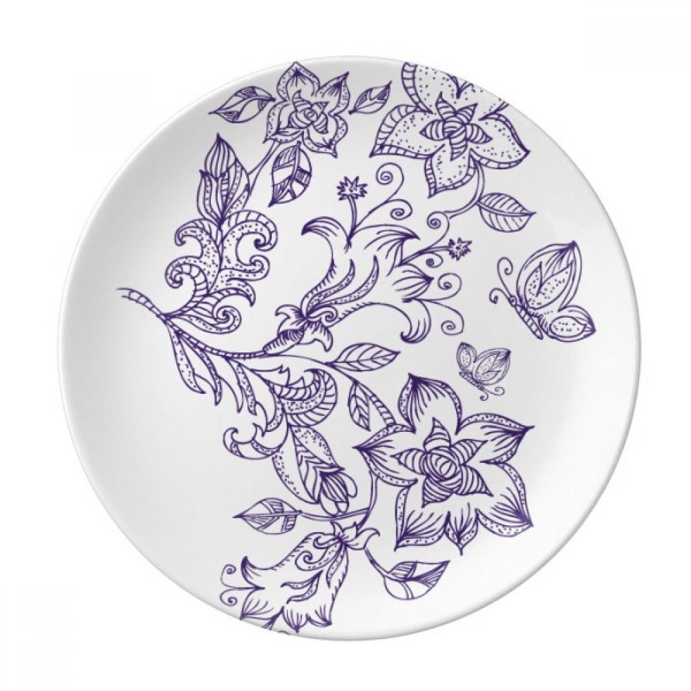 Assiette en porcelaine lilas classique 20,3 cm, le cadeau de maison idéal et raffiné