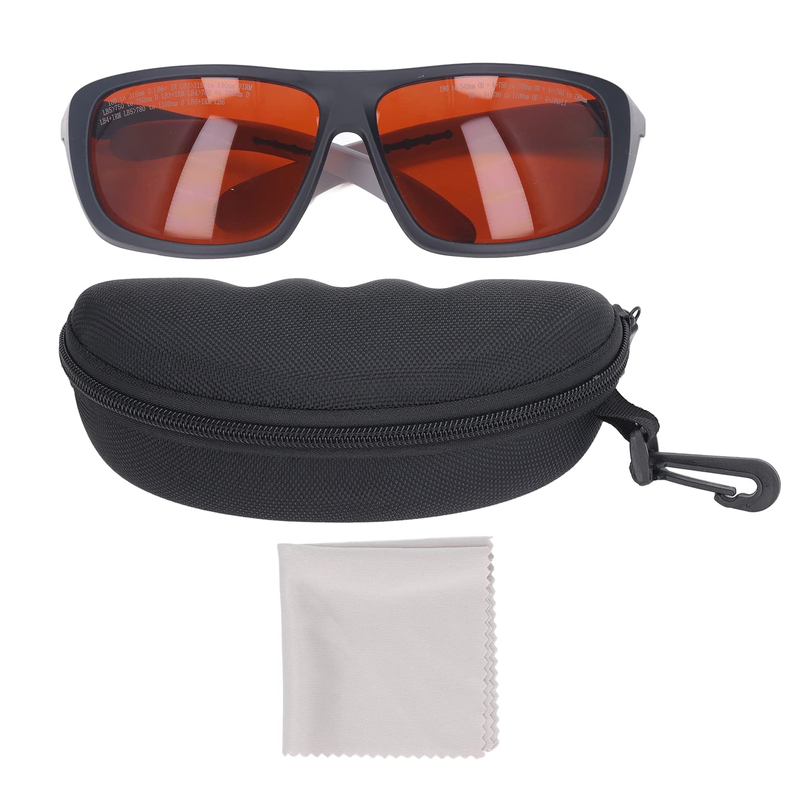 Cocoarm Laserbrille, PC-Brille, Blendfrei, 180 Bis 540 Nm, 750 Bis 1100 Nm, Schnelle Lichtreaktion, Kratzfeste Oberfläche für Glasfaserprojekte, Techniker und Laborbenutzer