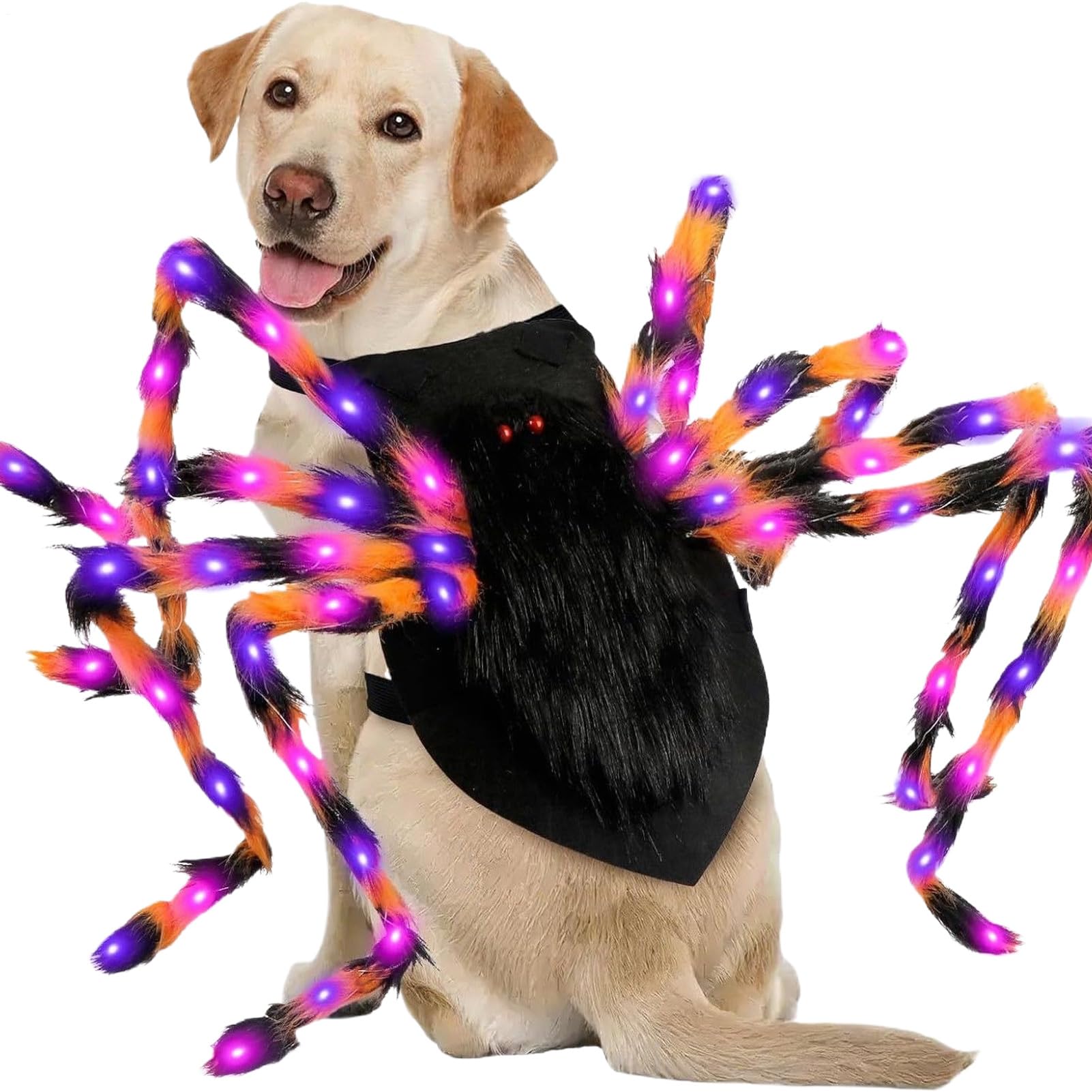 Dog Halloween Costume, Light Up Spider Costume For Dogs, Halloween Puppy Party Dress Up Outfit, Ideal For Pet, Halloweens Cosplay & Celebration Photo Props