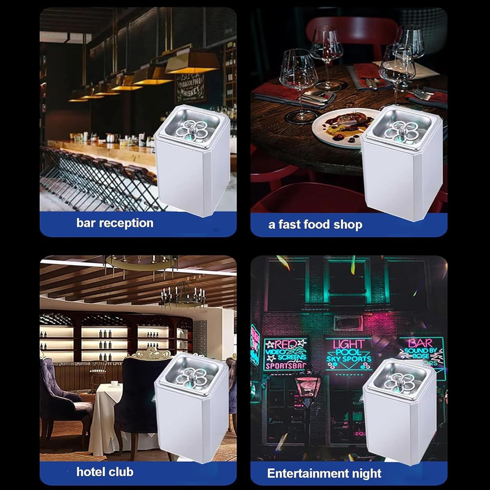 Refrigeratore in vetro per raffreddamento istantaneo di bevande, ideale per cocktail, birra e bevande miste, perfetto per bar, ristoranti e cucine, tecnologia CO2, migliora l'esperienza delle bevande