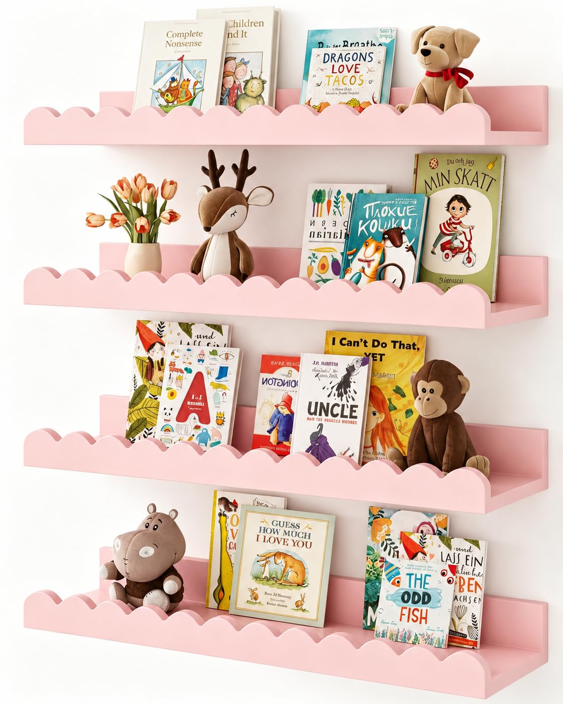 Shario Floating Shelves - White Nursery Book Shelves -20 Shario Floating Shelves - White Nursery Book Shelves -20