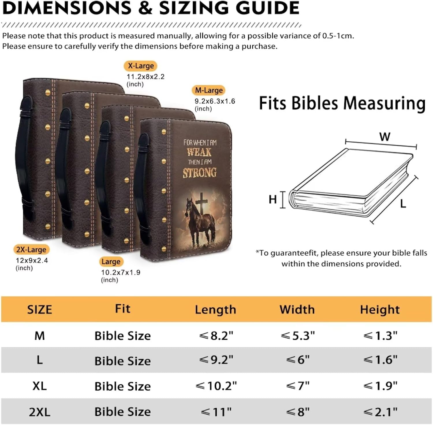 Leather Bible Case for Women Men Bible Cover with Handle Large Book Carryying Case Fashion Bibles Protector