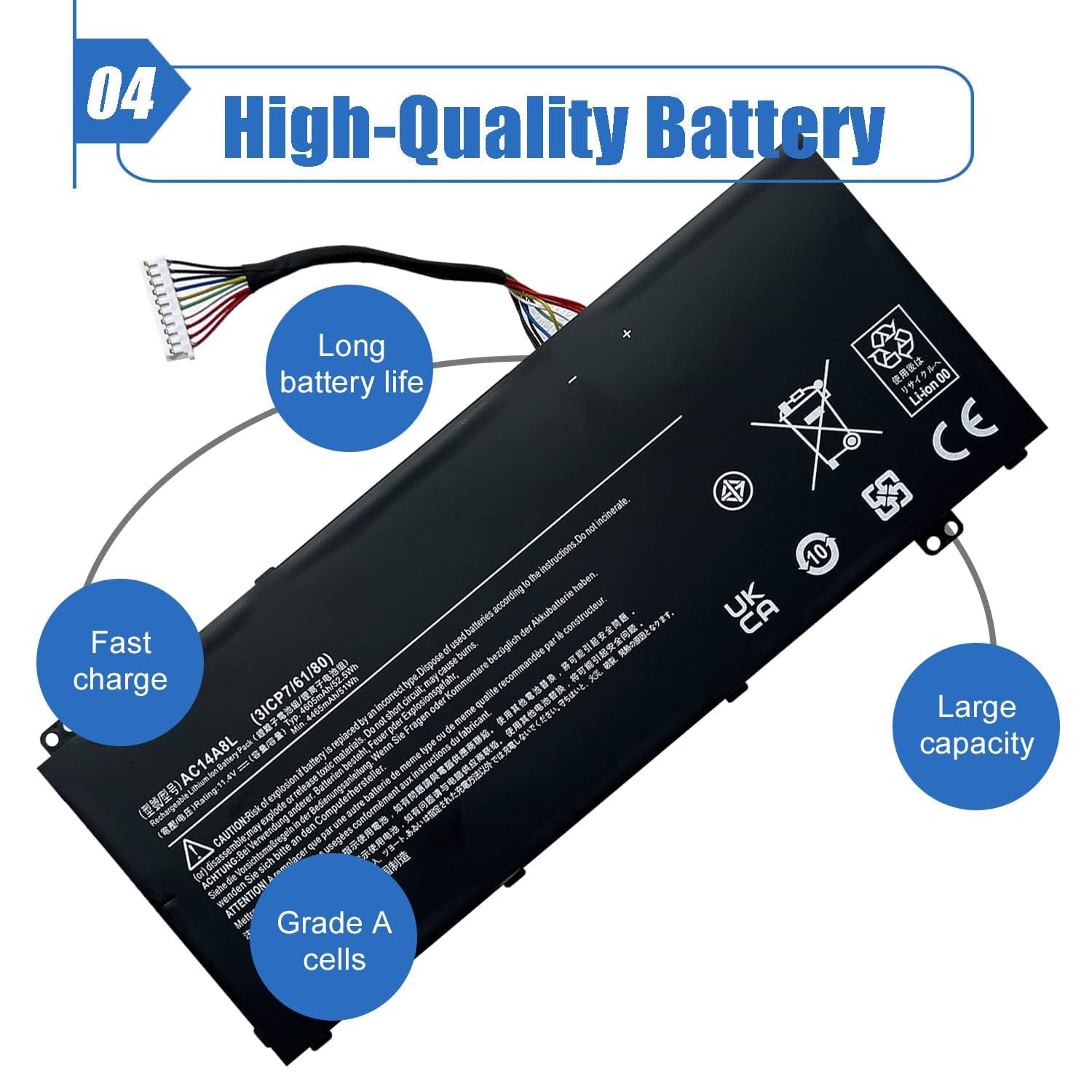 V1502FAN SET と　V1501 BATTERY SET Amazon.com: Dentsing AC14A8L Laptop Battery Replace for ACER V15