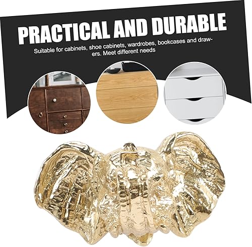 Miniatura 4 de Housoutil Perillas de latón para gabinete, manijas de decoración del hogar, pomos de cajón fáciles de instalar