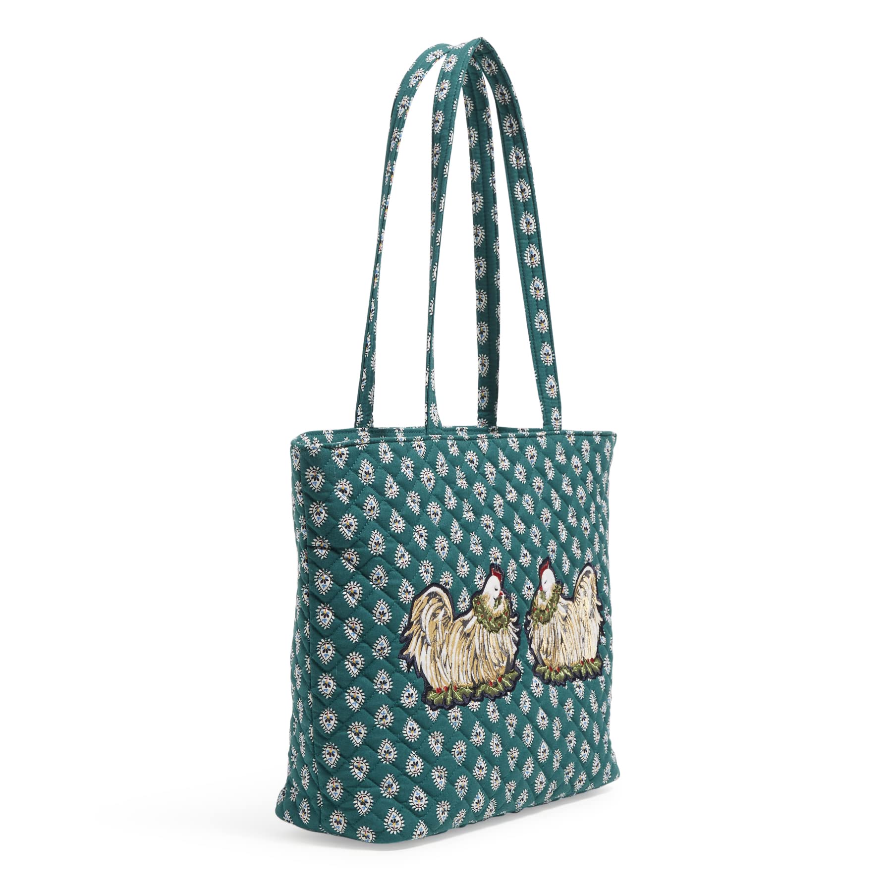 Vera Bradley Women's Cotton Small Tote Bag, French Hen - Recycled Cotton, One Size