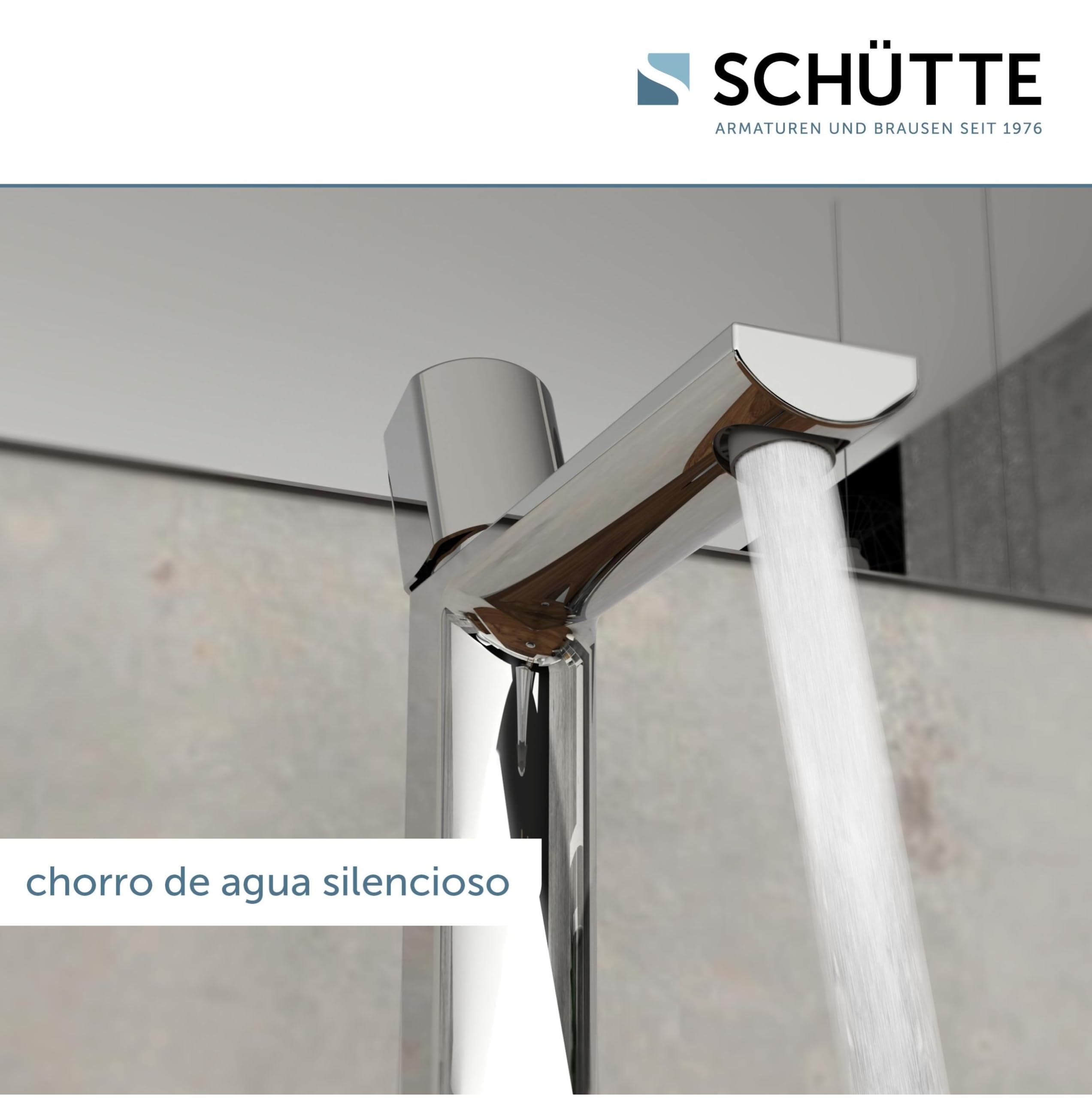 Schütte New York 33610 - Grifo mezclador monomando para lavabo con desagüe, grifo mezclador con válvula emergente, grifo de baño, monomando para baño, cromado
