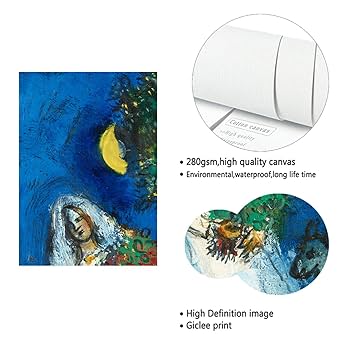 Marc Chagall、La Lune noire、超希少画集より、新品額装付 シャガール展 図録 MARC CHAGALL マルク・シャガール - メルカリ