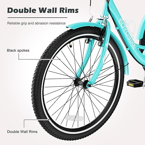 Miniatura 43 de ABORON Triciclo para adultos, bicicleta de 3 ruedas para adultos, triciclo para adultos, llantas de doble pared, triciclo para mujeres y hombres
