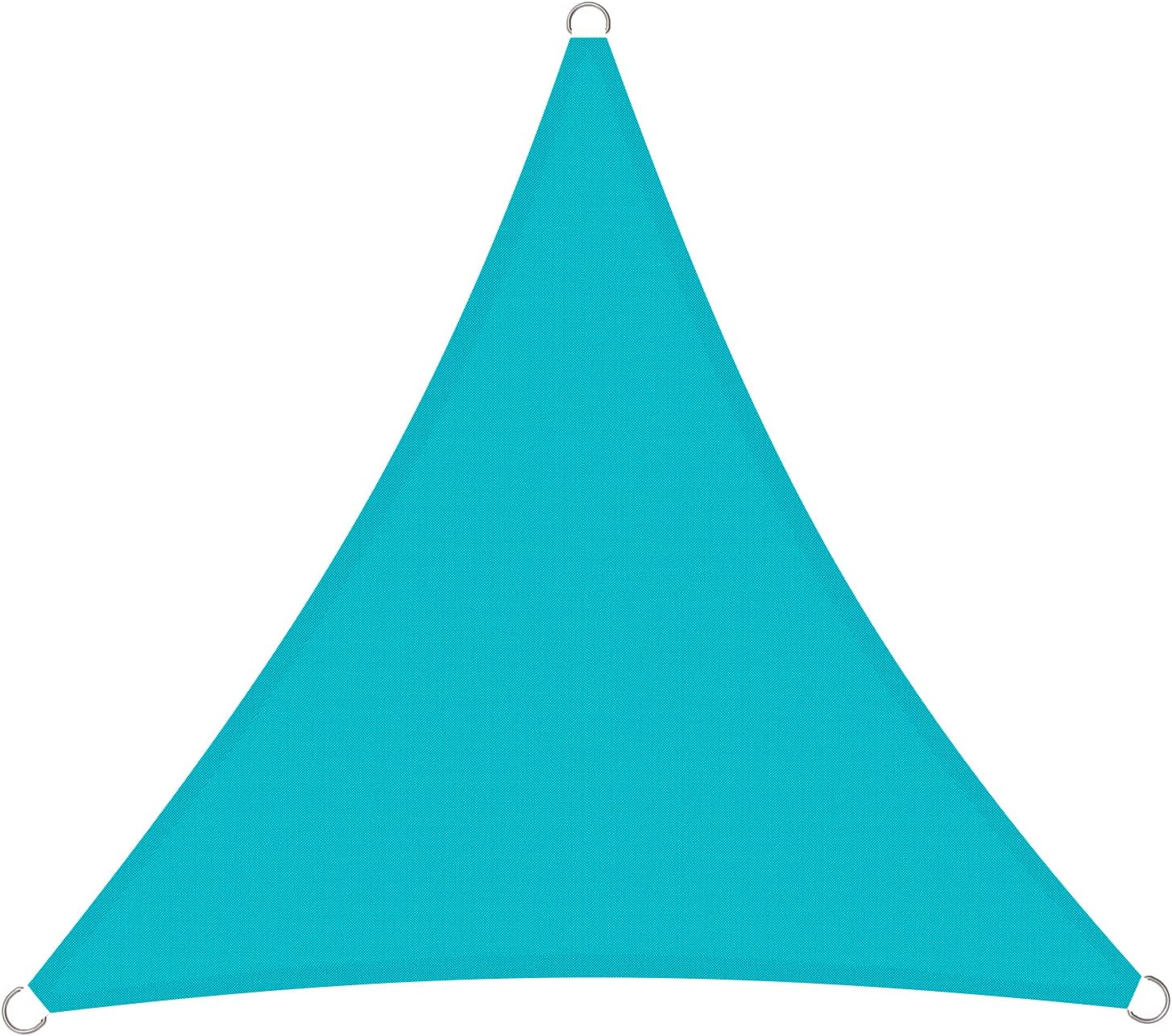 Sun Shade Sail 16'x16'x16' Waterproof Equilateral Triangle Heavy Duty UV Block Canopy Awning for Patio Backyard Lawn Garden Outdoor Activities, Turquoise