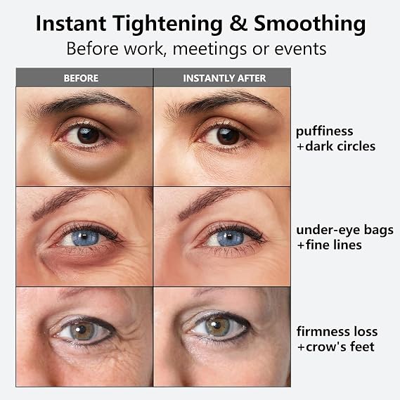ZORTRIO Instant Face Temporary Tightener, Under Eye Cream, Peptide Lifting Eye Treatment, Eye Cream for Puffiness & Fine Lines, Firming & Lifting Eye Serum for All Skin (1Pcs)