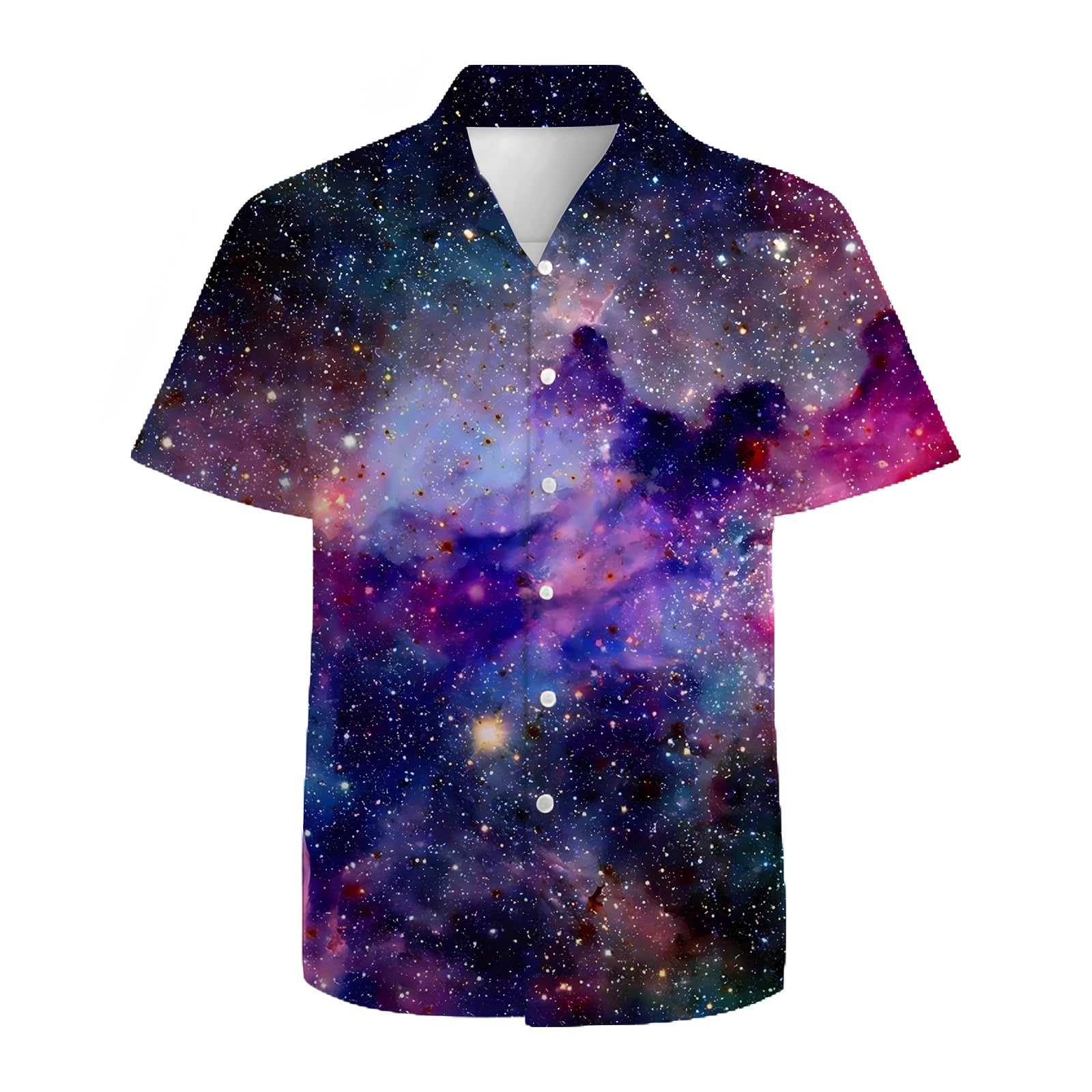 QiErDesign Mens Hawaiian Shirts 3D Graphic Button Down Short Sleeve Tropical Holiday Beach Aloha Shirt