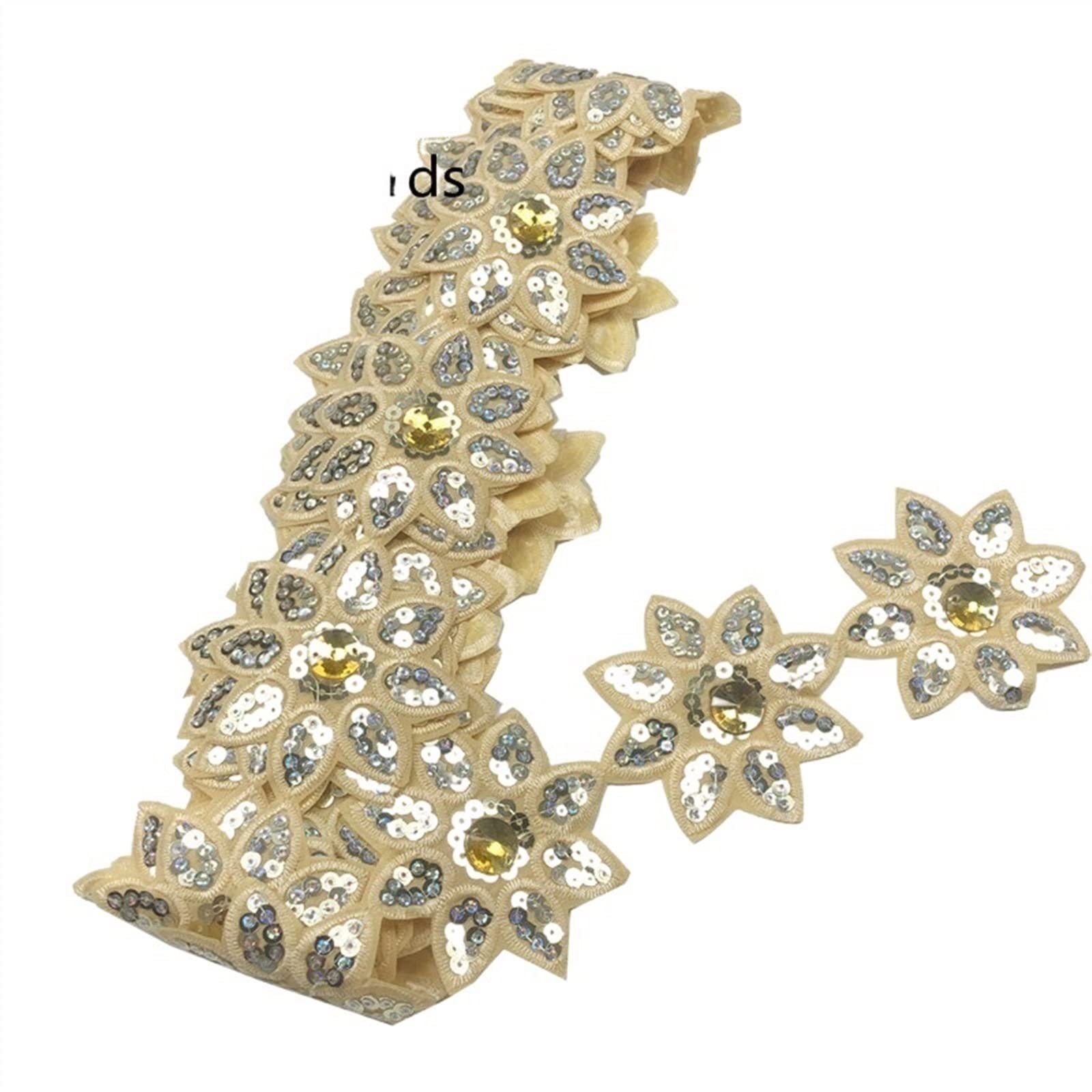Dentelle à sequins de 7,5 cm pour customiser vos robes de soirée en DIY