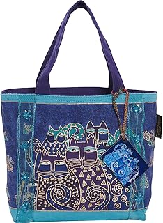 Laurel Burch Indigo Cats Tote, Blue, One Size