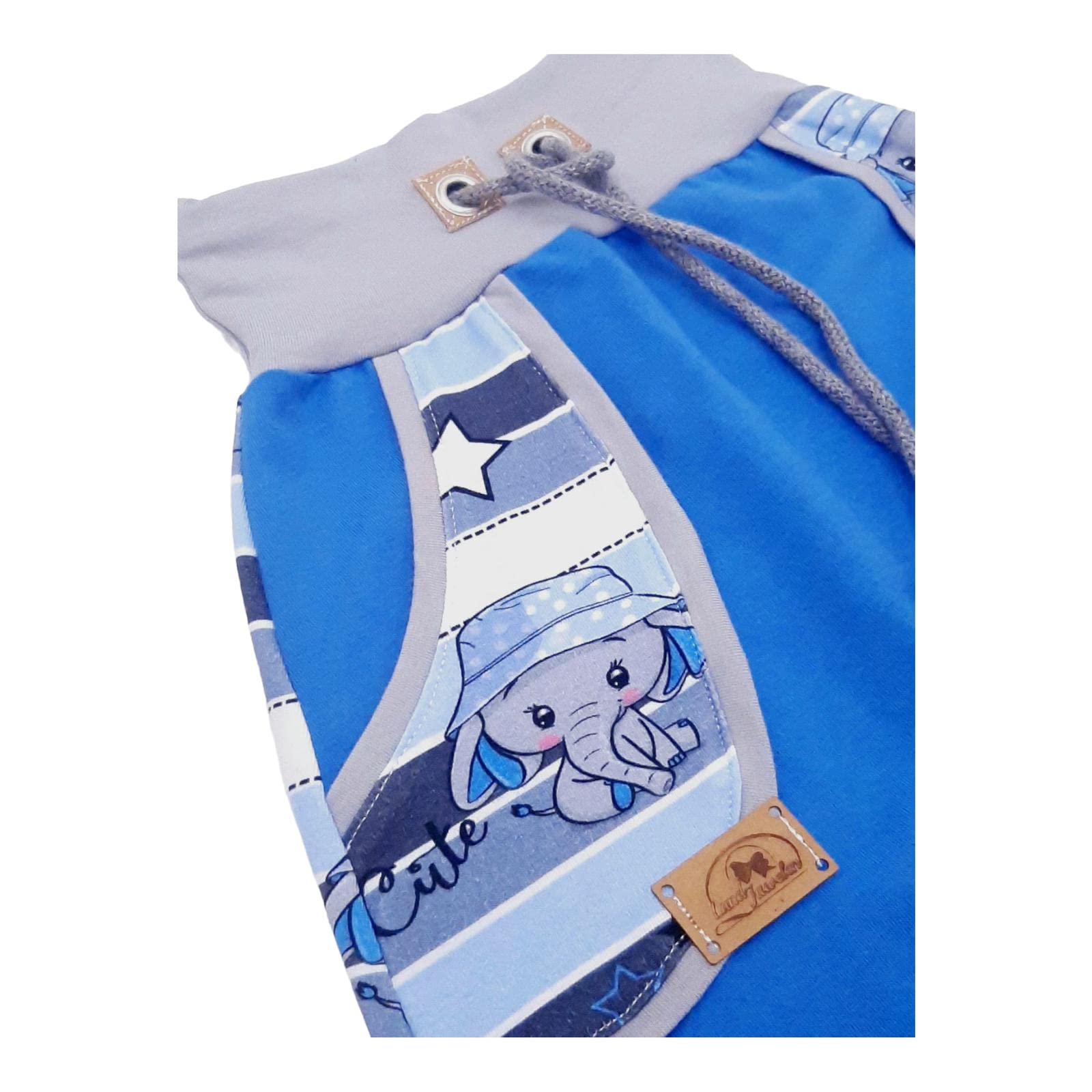 Pumphose + Shirt Elefant blau grau