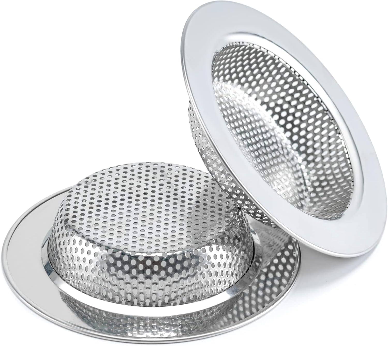 2 Packs Sink Strainer for Most Kitchen Sink Drain Basket, Upgraded Double-Layer Safe Design Kitchen Sink Strainer, Outer Diameter 4.5 Inch