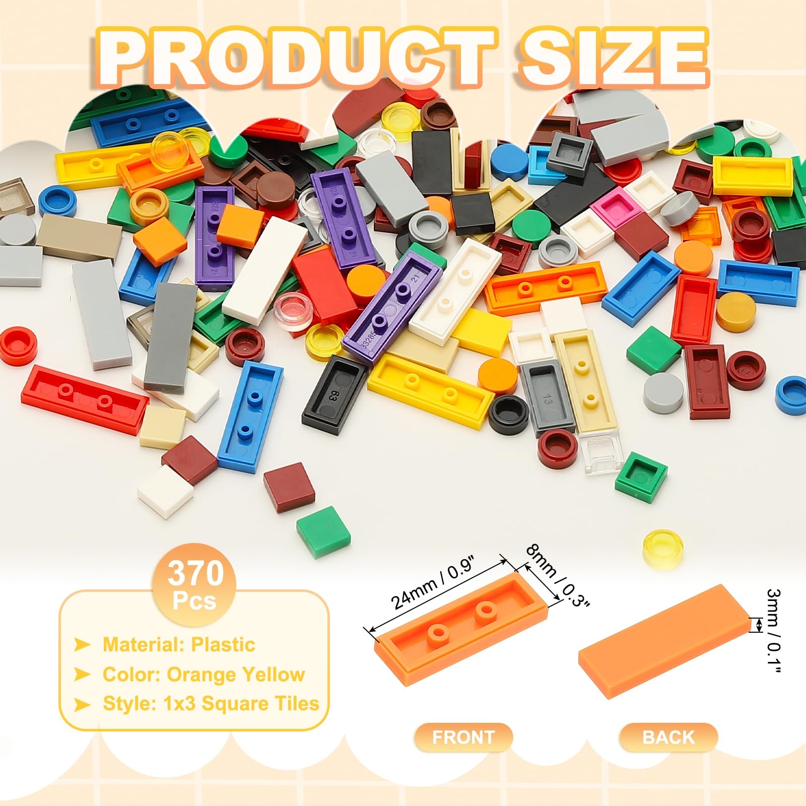 PATIKIL 122 Pcs Flat Blocks Bulk - Image 2