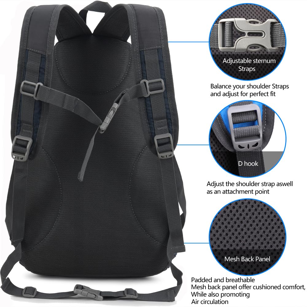 Bseash Zaino da escursionismo all'aperto di piccole dimensioni 20L, zaino da viaggio leggero e resistente all'acqua per bambini, ragazze, ragazzi, ciclismo, equitazione