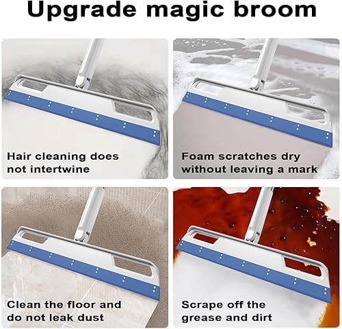Miniatura 3 de Escoba mágica multifunción 4 en 1, seca fácilmente la superficie del suelo y elimina la suciedad y el pelo, removedor de pelo de mascotas, líquido,