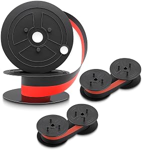 LinkDocs 3 Pack GR24 Replacement for Canon MP11DX Calculator Ink Ribbon – 18ft x 0.5in for Sharp EL-1197PIII Calculator Ribbon Red/Black
