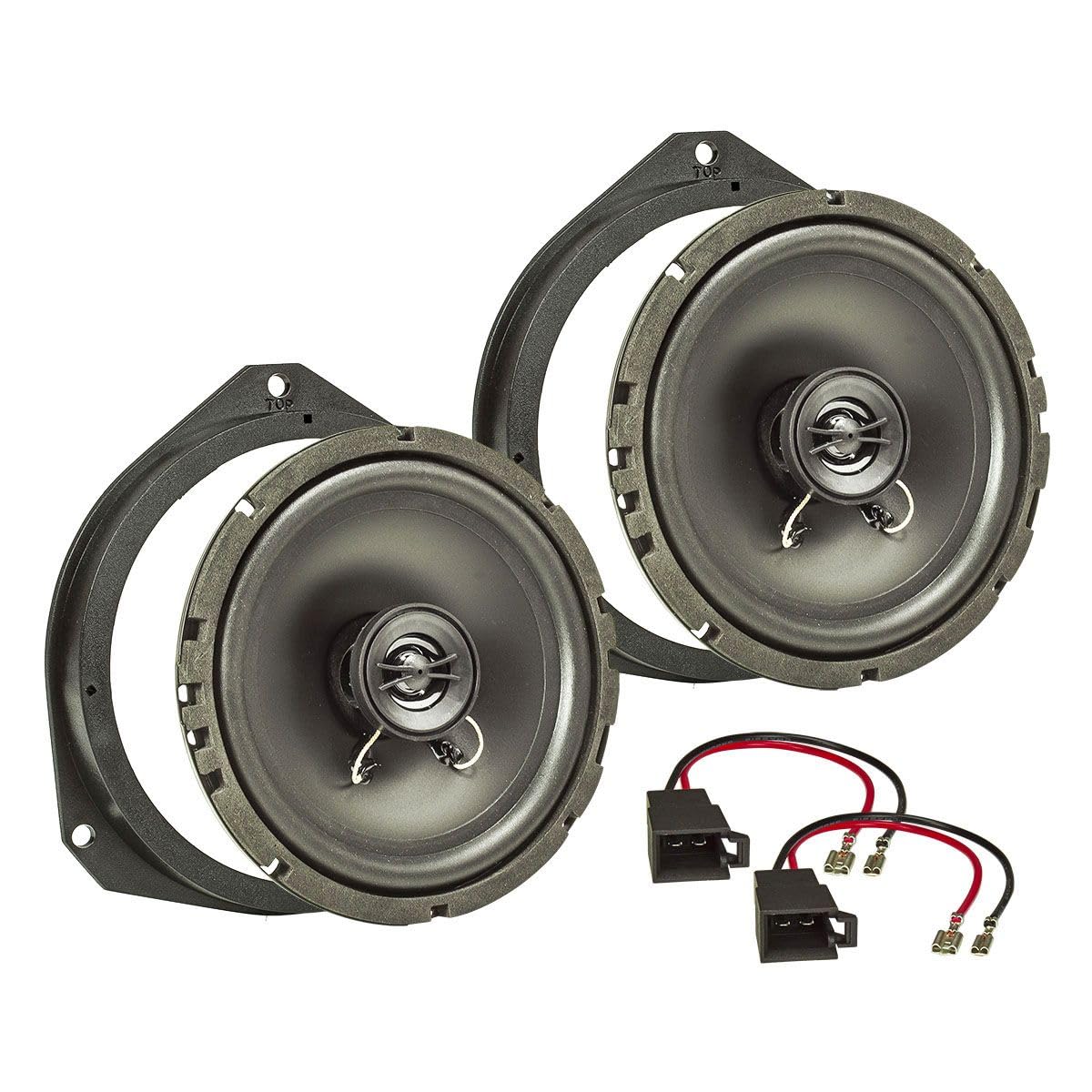 tomzz Audio 4039-006 Kit d'installation de Haut-parleurs Compatible avec Opel Astra H Corsa D Corsa E Système coaxial 165mm TA16.5-Pro