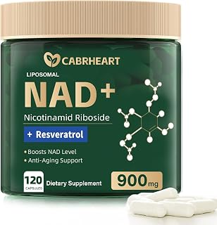 NAD Supplement-Liposomal NAD with Resveratrol Supplement, 900Mg High Absorption NAD Booster for Men and Women,Anti-Aging,Skin Health,Energy Support,120 Capsules
