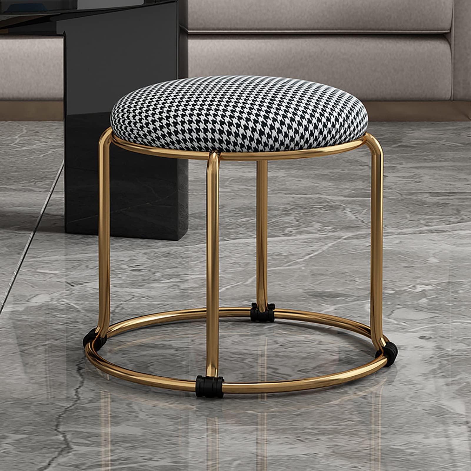 Banc de coiffeuse rembourré chic, le tabouret de maquillage idéal pour votre routine
