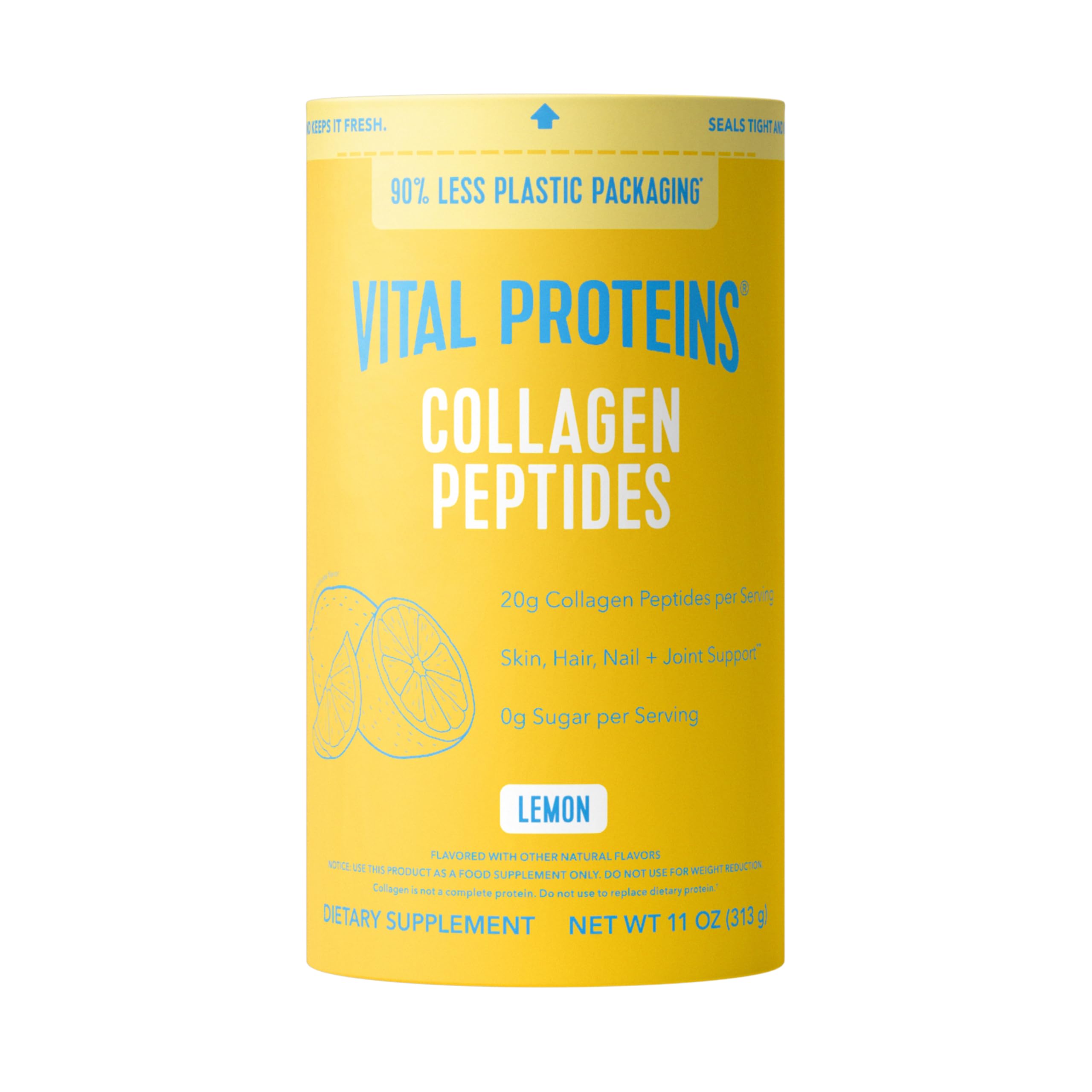 Vital Proteins Collagen Peptides Powder, Promotes Hair, Nail, Skin, Bone and Joint Health, Lemon 11 Ounce